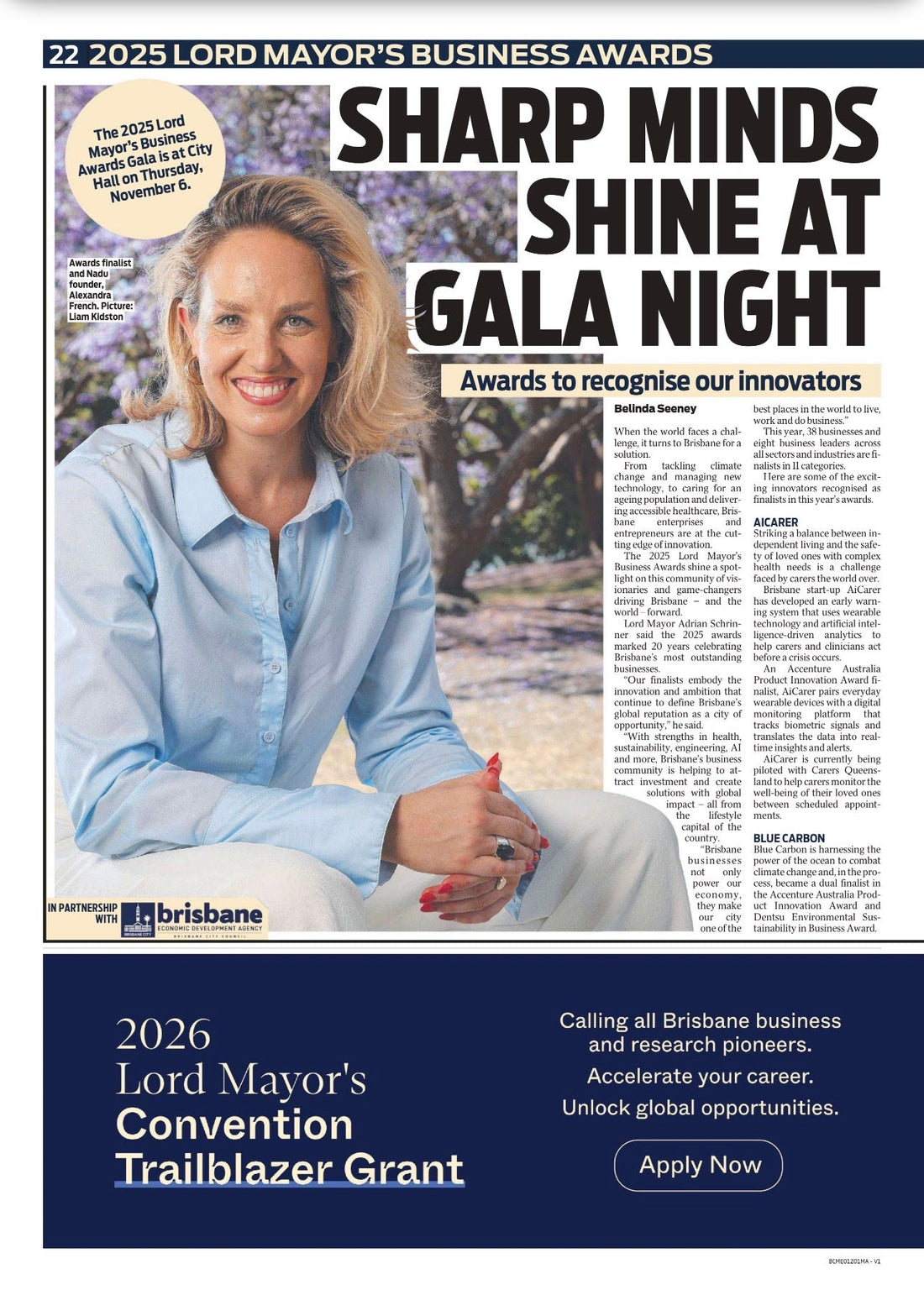 Pleased to share our feature in today’s The Courier-Mail